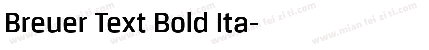 Breuer Text Bold Ita字体转换